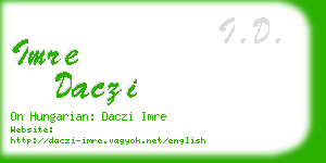 imre daczi business card